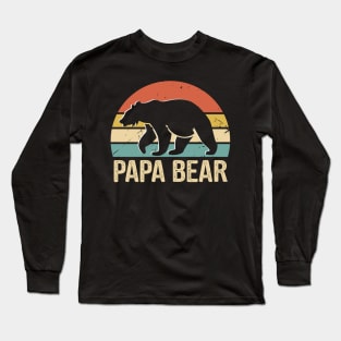 Dad Bear Birthday Gift For Papa Long Sleeve T-Shirt